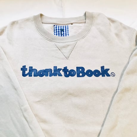 thank to Bookスウェット(L)＋襟付き！営業２〜４日発送※土日祝日含まず