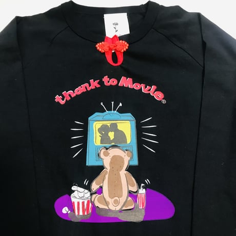 Movie Bear七分袖Tシャツ（Black/M)  ※営業2〜4日発送