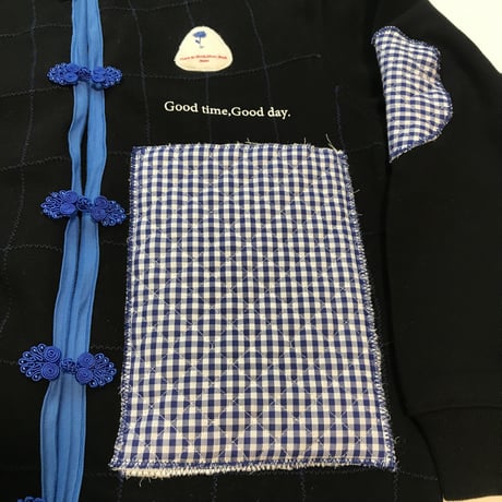 受注商品：文庫が入るポケット付きリメイク スウェットカーディガンB（S/M/XL) ※1か月〜1か月半かかります