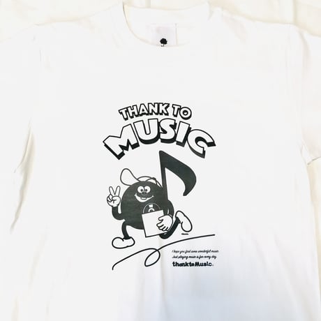 受注商品:thank to Music（musical noteA）Tシャツ(S/M/XL)