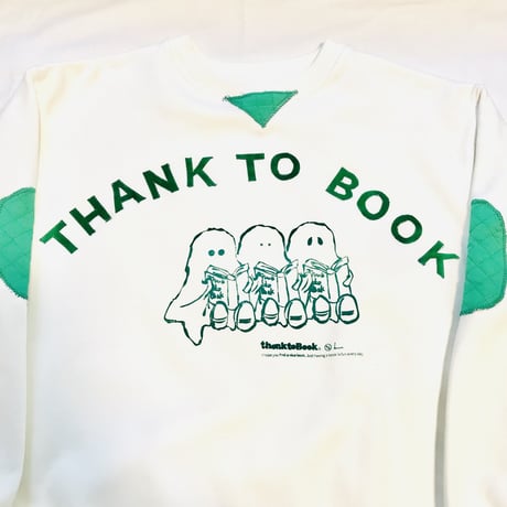 thank to Bookフロッキー文字/リブリメイクスウェット（裏パイル）（M)  ※※営業２〜４日発送