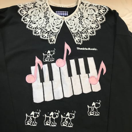 USED！thank to Musicスウェット＋付け襟set