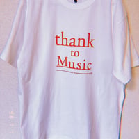 受注：thank to MusicTシャツ（S/M/XL) ※1ヶ月〜1ヶ月半ほど頂きます。