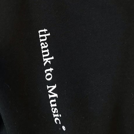 〜12/21まで！受注商品：ヘビーウェイト裏起毛パーカー（thank to  Music）（M/XL)※12/26〜12/29発送