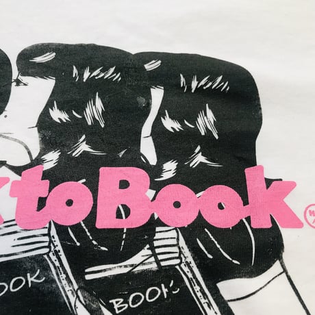 Book GirlリメイクTシャツ（リンガー風）（XL)   ※営業2〜４日で発送！