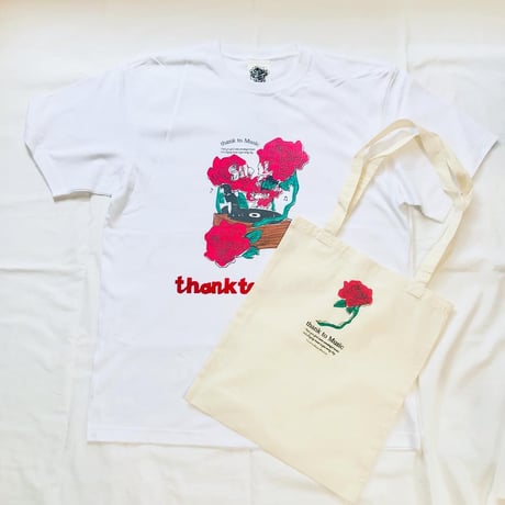 〜5/12まで！受注商品：Rose Record　Tシャツ＆トートSET（S/M/XL)※5/20〜5/31発送