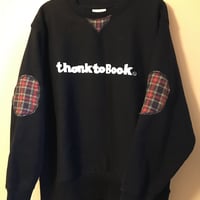 受注商品：thank to Book ロゴプリント 裏起毛リメイク　スウェット（M/XL)※1ヶ月〜1ヶ月半かかります。