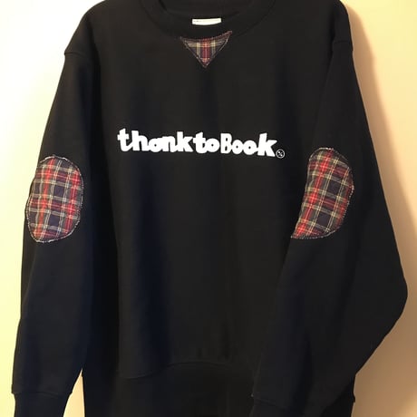 受注商品：thank to Book ロゴプリント 裏起毛リメイク　スウェット（M/XL)※1ヶ月〜1ヶ月半かかります。