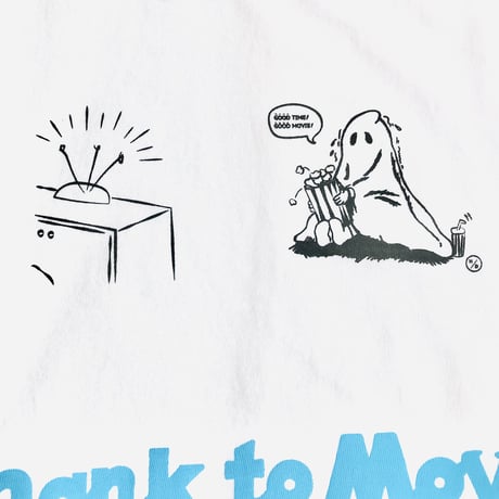 受注商品：Movie ghostTシャツ＆シール付き(S/M/XL)※営業4〜6日で発送！※土日祝日含まず