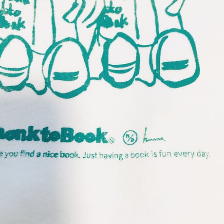 thank to Bookフロッキー文字/リブリメイクスウェット（裏パイル）（M)  ※※営業２〜４日発送