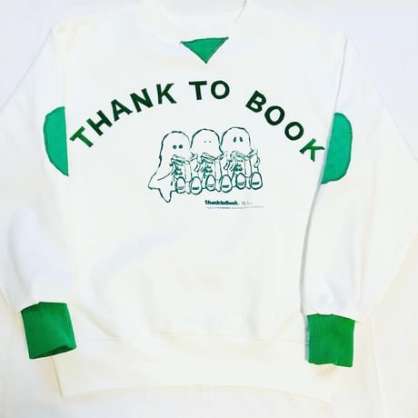 thank to Bookフロッキー文字/リブリメイクスウェット（裏パイル）（M)  ※※営業２〜４日発送