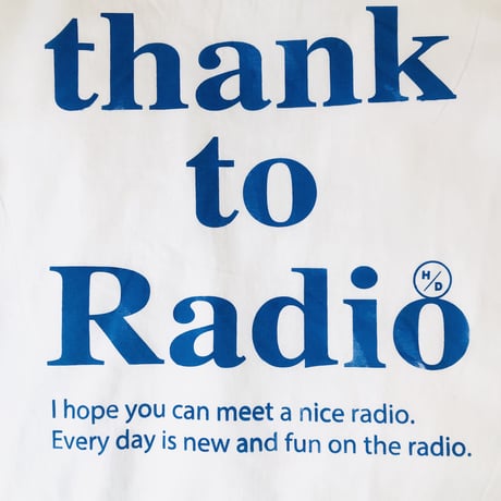 受注商品：thank to Radio Tシャツ(M/XL)※営業8〜10日発送の間に発送予定です。※土日、祝日含まず