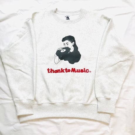 受注商品：thank to Music裏起毛スウェット（S)※営業6〜8日発送予定です。