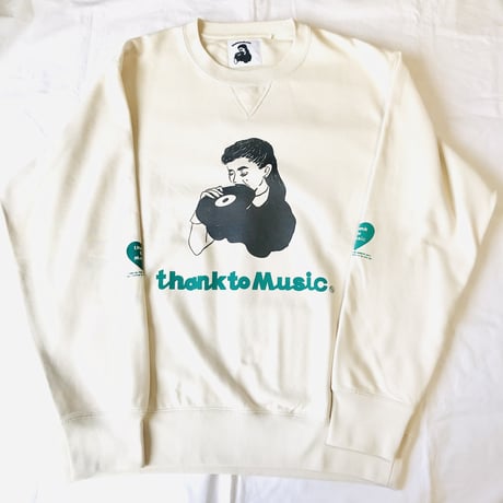 受注商品:thank to Musicスウェット(S/M/XL) ※2024/2/10〜2/19発送※土日祝日含まず
