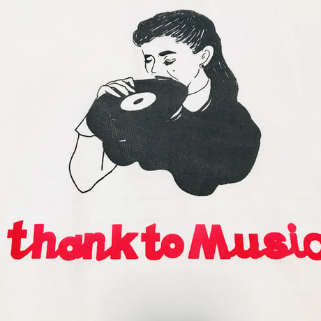 受注商品：thank to MusicリンガーTシャツ（S/M/XL) ※営業6〜8日発送