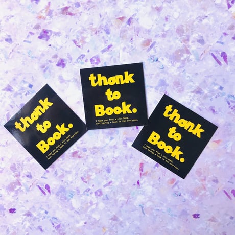 thank to Book ステッカー