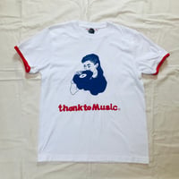 thank to Music リメイクTシャツ(S)※営業2〜4日発送