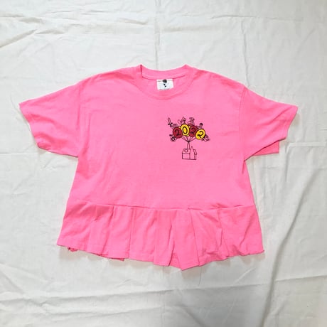 古着リメイク！Movie蛍光ピンクTシャツ※営業2〜4日発送