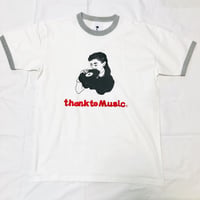 受注商品：thank to MusicリンガーTシャツ（S/M/XL) ※営業6〜8日発送