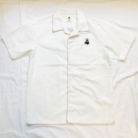 受注商品：thank to Musicオープンカラーシャツ（S/M/XL)  ※5/16〜5/31発送※ステッチなしも可能です。