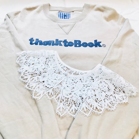 thank to Bookスウェット(L)＋襟付き！営業２〜４日発送※土日祝日含まず
