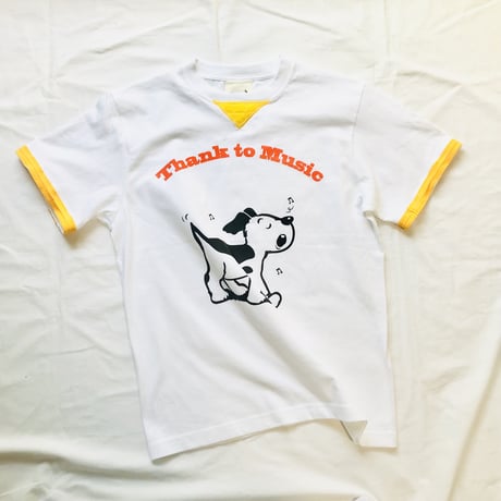 受注商品：SING!DOG!リメイクTシャツ（リンガー風）（S/M/XL) ※8/31〜9/16発送予定