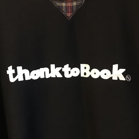 受注商品：thank to Book ロゴプリント 裏起毛リメイク　スウェット（M/XL)※1ヶ月〜1ヶ月半かかります。