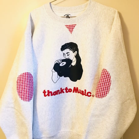 thank to Music裏起毛リメイク　スウェット（M/XL）翌週金曜日発送