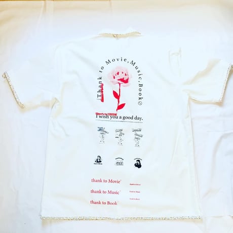 〜4/30まで！受注商品：thank to リメイクオープンカラーシャツ（S/M/XL)  ※5/15〜5/30発送