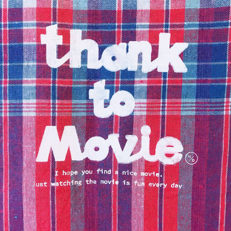 thank to Movieトート（チェック/リネン風)