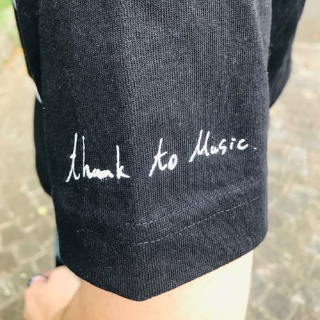 ＜Thank to MUSIC  Tシャツ  Mサイズ　ブラック＞