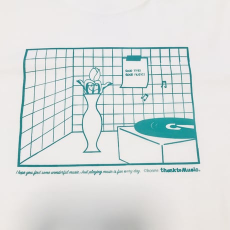 受注商品: 音楽のある生活Tシャツ（Green)(S/M/XL)※翌々週の金曜日