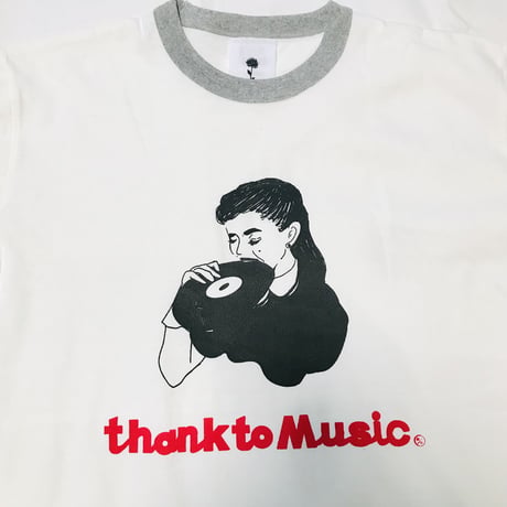 受注商品：thank to MusicリンガーTシャツ（S/M/XL) ※営業6〜8日発送