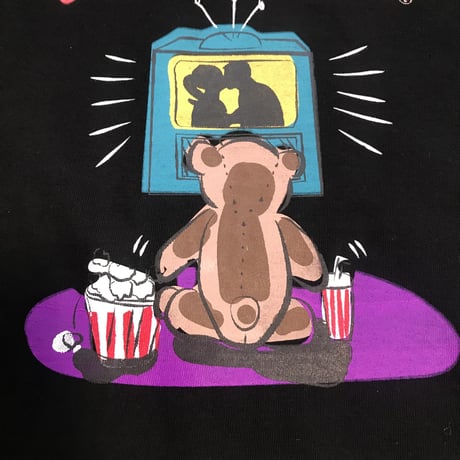 Movie Bear七分袖Tシャツ（Black/M)  ※営業2〜4日発送