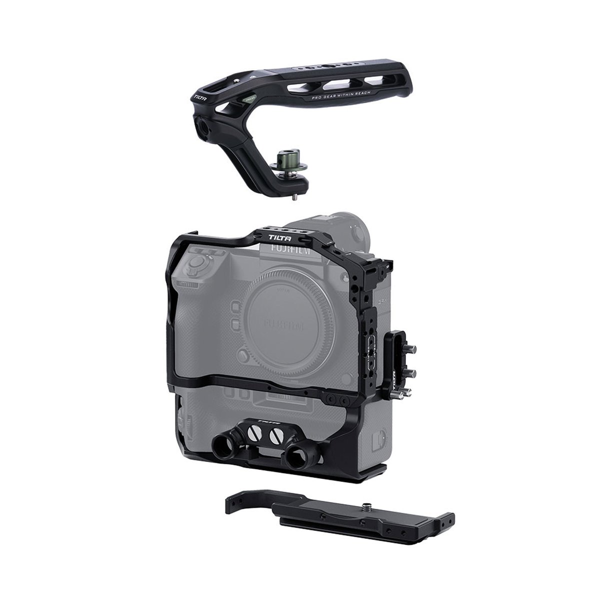 富士フイルム GFX100 II用カメラケージ軽量セット (TA-T62-A-B) | TIL...