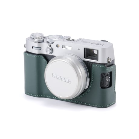[在庫限り] 富士フイルム X100VI用レザーケース Leather Camera Case for Fujifilm X100VI - Green (TA-T70-LCC-GN)