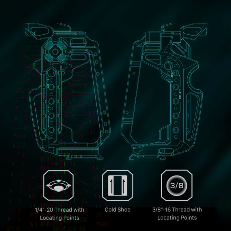 Blackmagic Cinema Camera 6K用フルカメラケージ (TA-T64-F