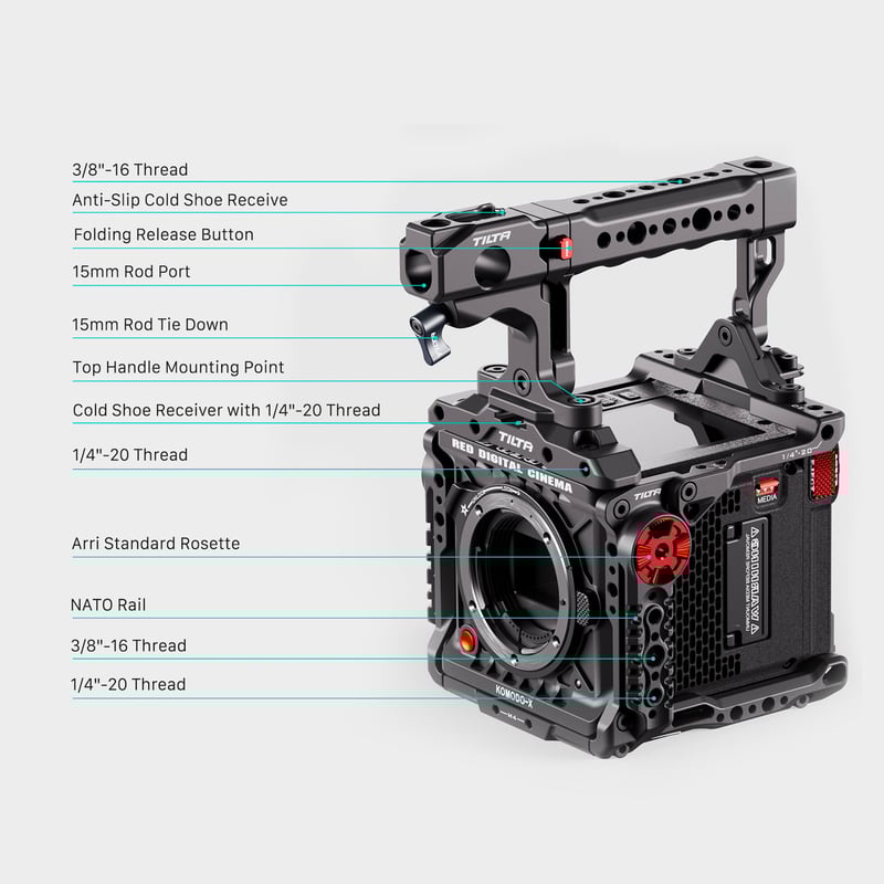 KOMODO-X用カメラケージ ベーシックキット Camera Cage for RED KOMODO-X用カメラケージ ベーシックキット Camera Cage for RED
