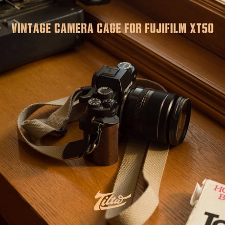 [在庫限り] 富士フイルム X-T50用ヴィンテージカメラケージ Vintage Camera Cage for Fujifilm X-T50 Base Kit (TA-T71-A-B/-S)