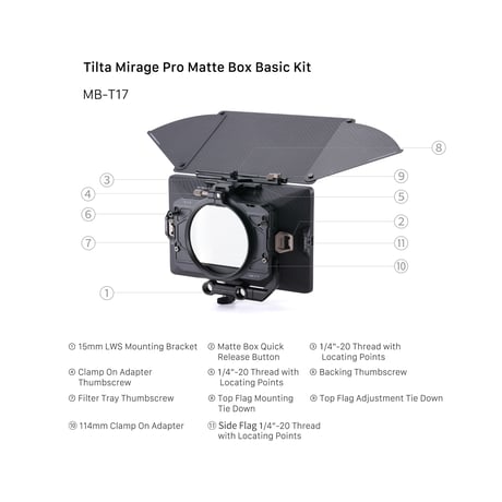 Tilta Mirage Pro Matte Box Basic Kit (MB-T17) ベーシックキット