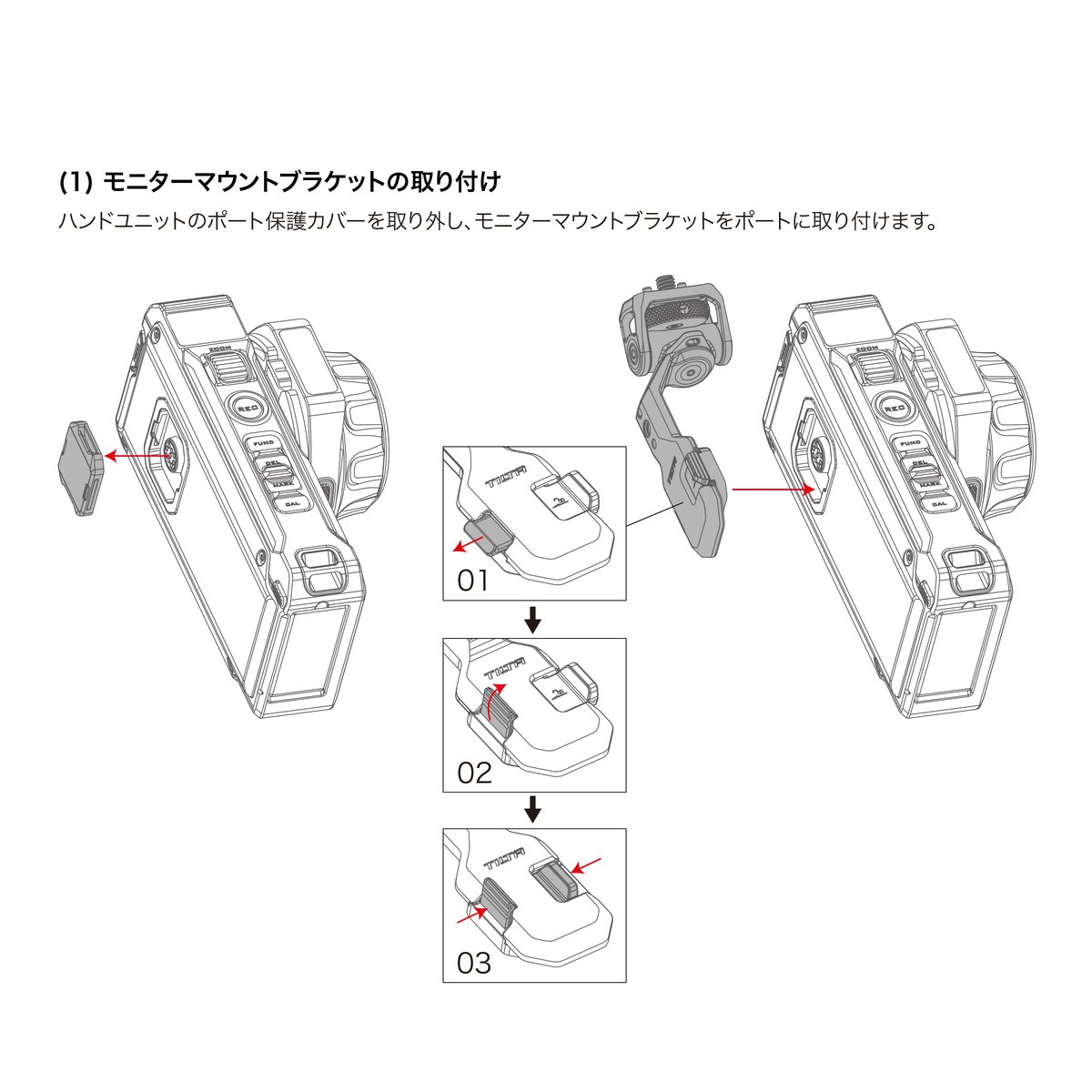 Nucleus-M II FIZハンドユニット用モニター取付ブラケット Monitor Mou Nucleus-M II FIZハンドユニット用モニター取付ブラケット Monitor Mou