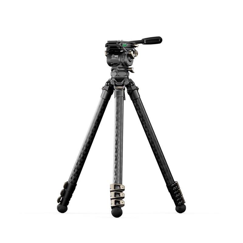 【キャピターン様★専用】極暖エアフレイム仕様★オール3mm　ロングチェストジップ カーボン三脚[CT08] 75mm Cine Fluid Head with 3-Stage