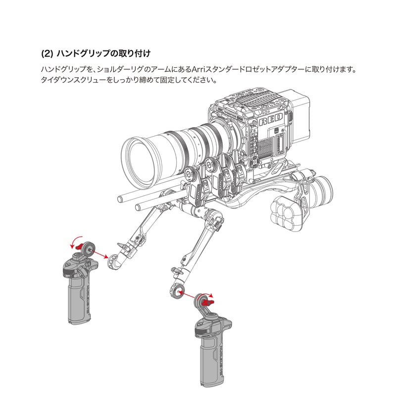 Nucleus-M II ハンドグリップ用 Arri スタンダードロゼットアダプター