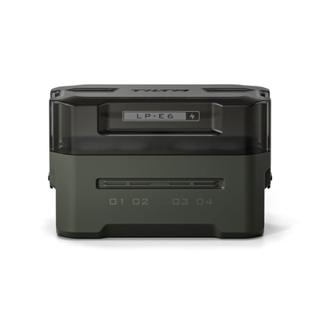 LP-E6用ポータブル4連充電器 Tilta Portable Charging Station for Canon LP-E6 Battery (TBC-E6-GN)