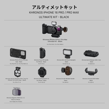 [在庫限り] Khronos iPhone 16 Pro / Pro Max Ultimate Kit (TK-IP16-PB / TK-IP16-PMB)