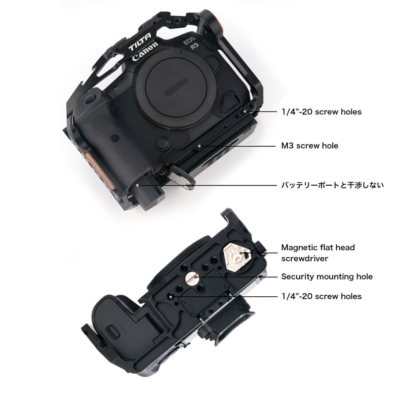 Full Camera Cage for Canon R5/R6 V2 - Black (TA