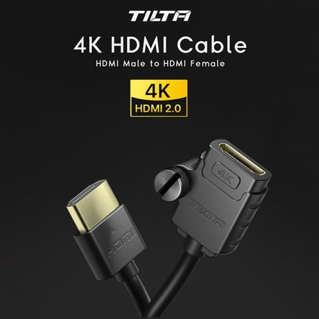 HDMI Male to HDMI Female Cable 4K 60p 対応 17cm (TCB-HDM-HDF-17)