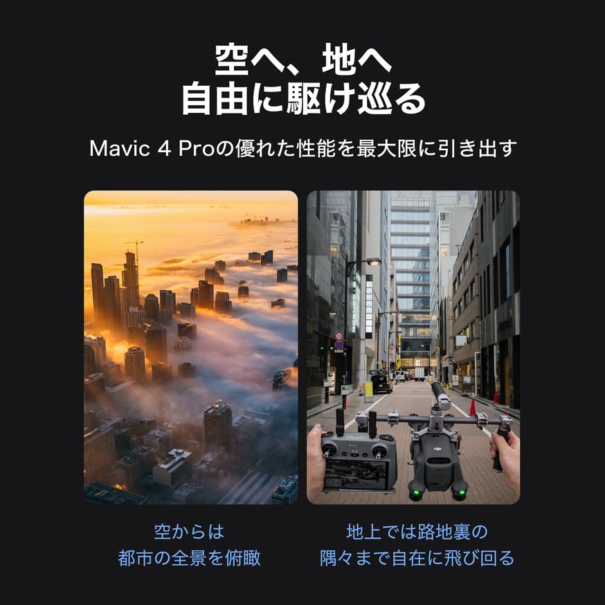 TILTA DJI Mavic 4 Pro用ハンドヘルド サポートシステムを発表 | TILT