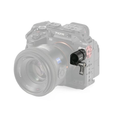 15mm Rod Holder to 1/4"-20 Adapter (Front Mounted) - Black (TA-15RH-1420F-B) 位置決めピン付き1/4"-20ネジ フロント