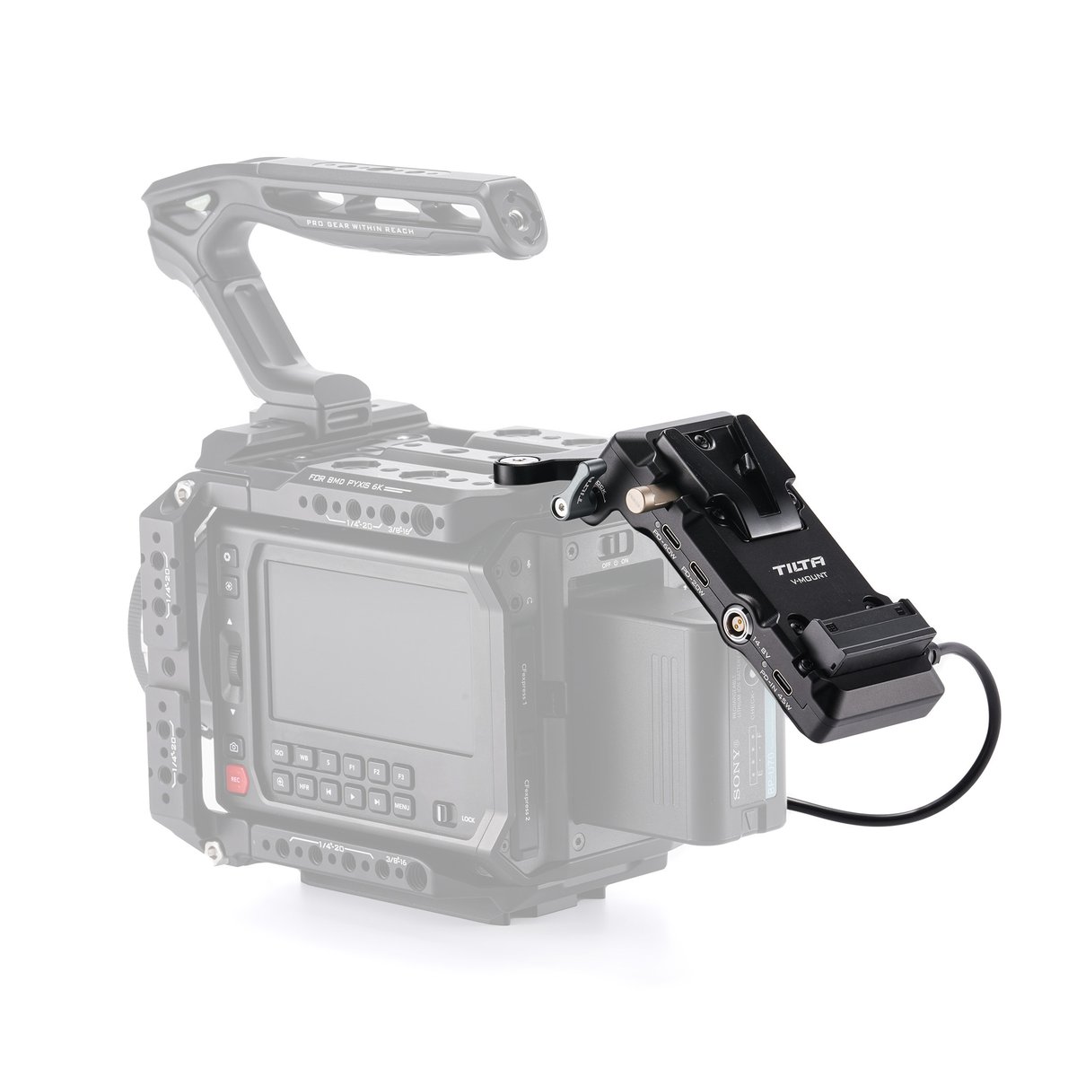 TILTA Blackmagic PYXIS 6K/12K用折りたたみ式 Vマウントバッテリー